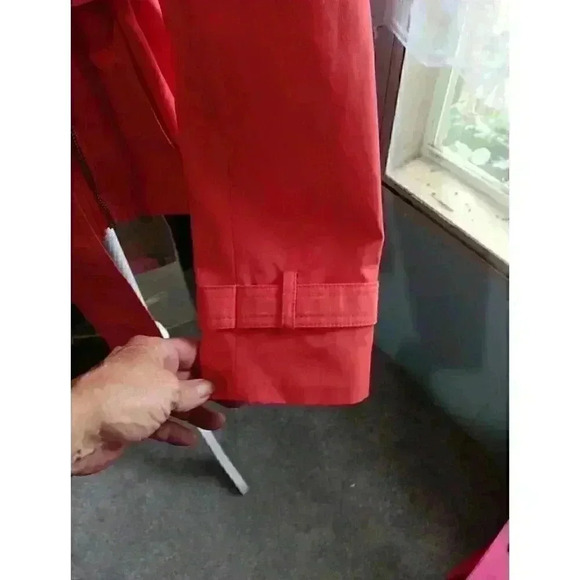 "BLACK‎ RIVET" Ladies Belted Trench Coat Sz XLCoral Color EUC - Picture 5 of 14